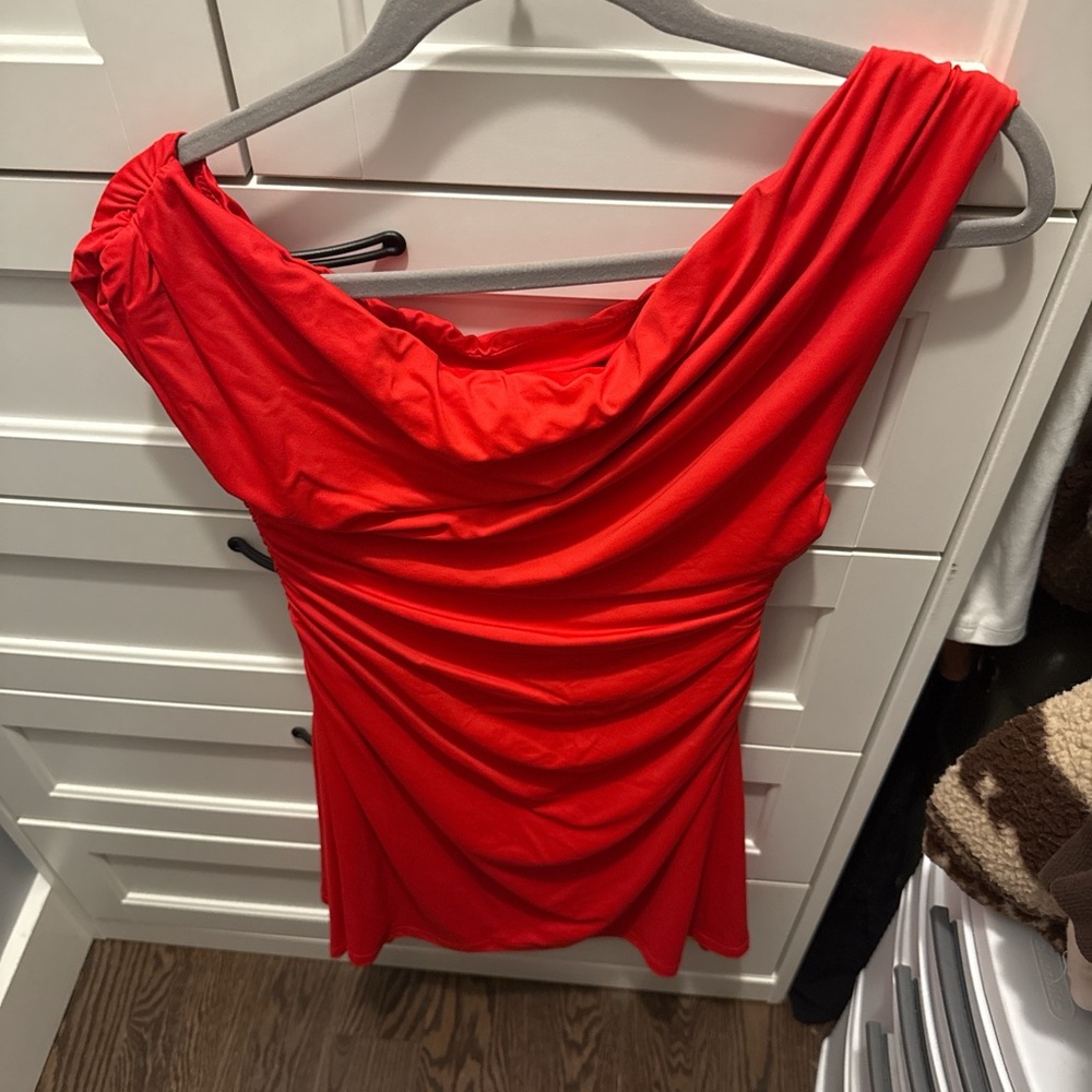 Amazon Asymmetrical Red Dress